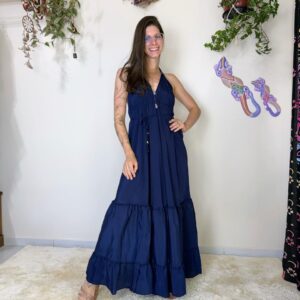 Vestido Indiano Patrícia Liso Marinho (2)