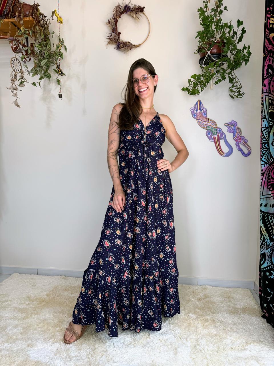 Vestido Indiano Camomila Místico (1)