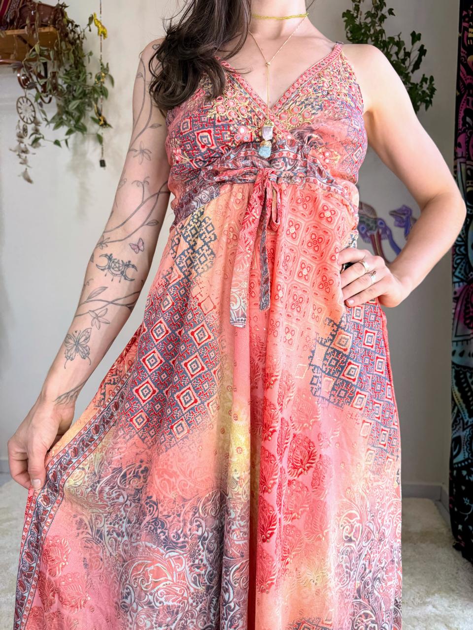 Vestido Indiano Camomila Bordado (1) - Imagem 3
