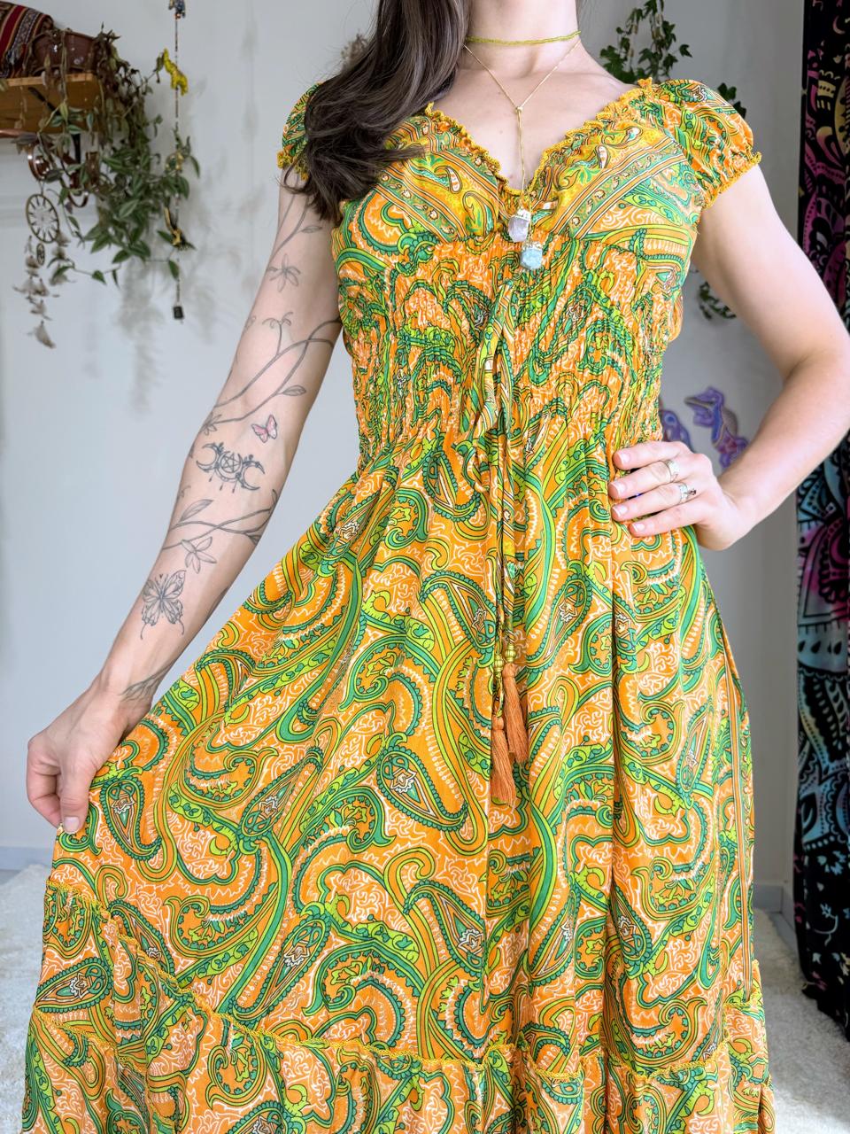 Vestido Indiano Madalena Gold (1) - Imagem 4