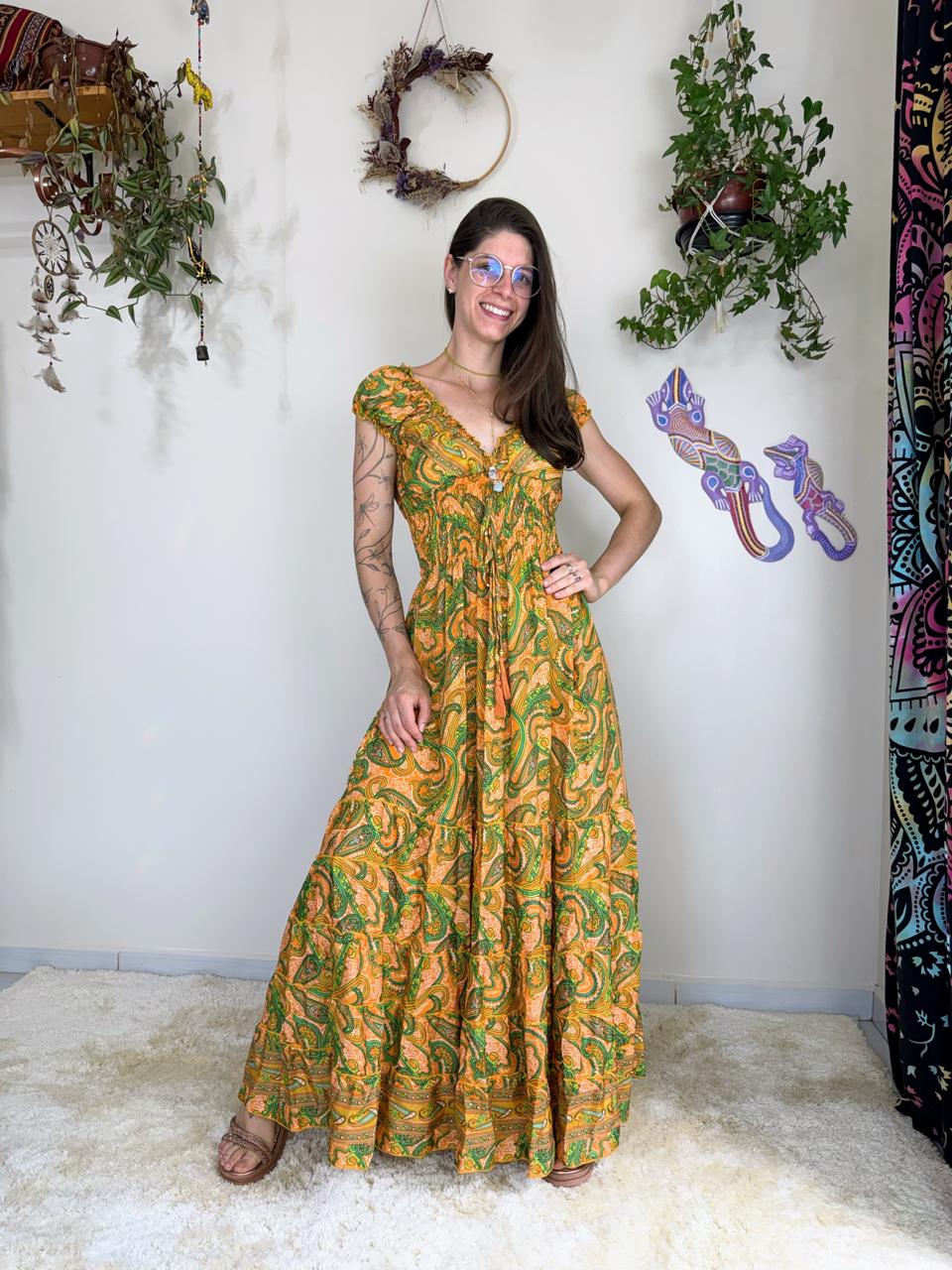 Vestido Indiano Madalena Gold (1)