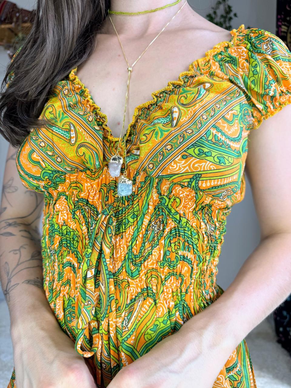 Vestido Indiano Madalena Gold (1) - Imagem 3