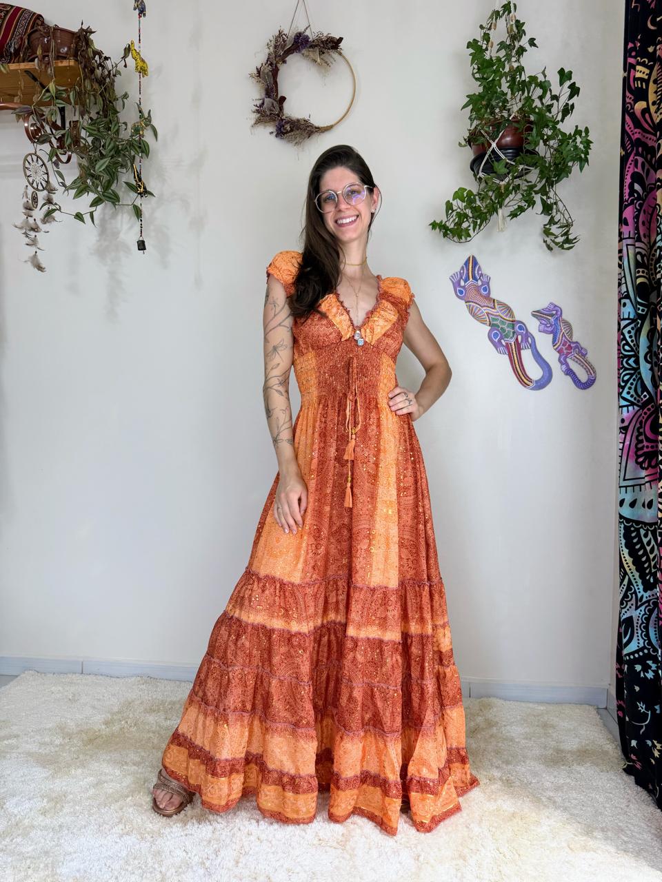 Vestido Indiano Madalena Gold (2)