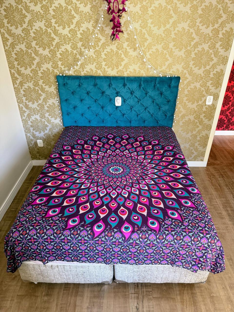 Colcha Indiana Casal Mandala | Decoração Boho - Cod9