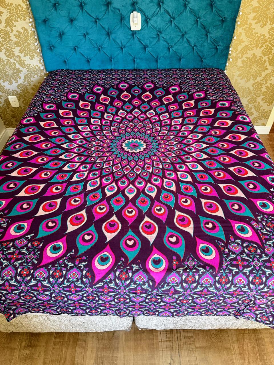 Colcha Indiana Casal Mandala | Decoração Boho - Cod9 - Imagem 3